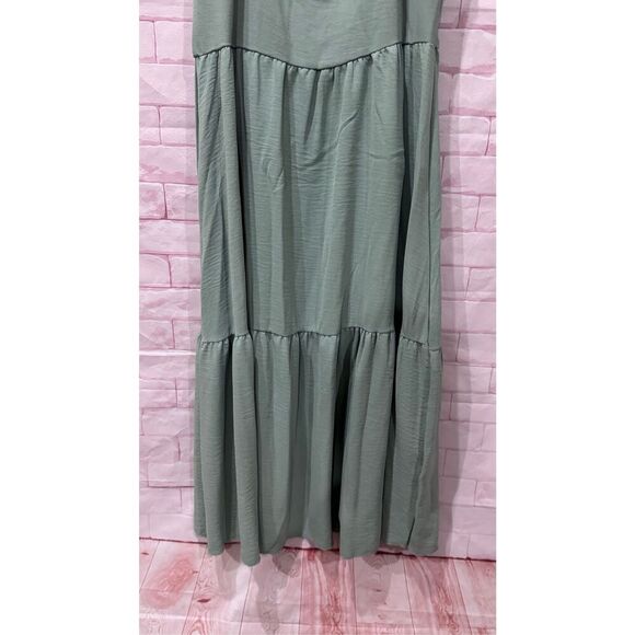 See you Monday green dress size large flowy beach vacation - Picture 2 of 9